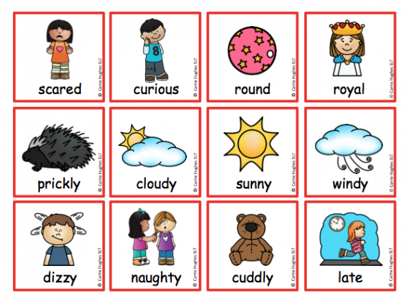 Adjectives Picture Cards Carrie Hughes