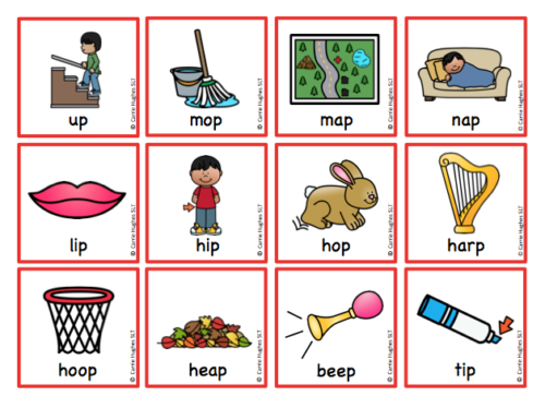 WORD FINAL 'p' - PICTURE AND WORD CARDS - Carrie Hughes SLT