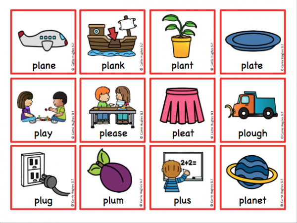 WORD INITIAL 'pl' - PICTURE AND WORD CARDS - Carrie Hughes