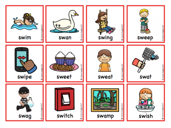 Sw Words For Kindergarten