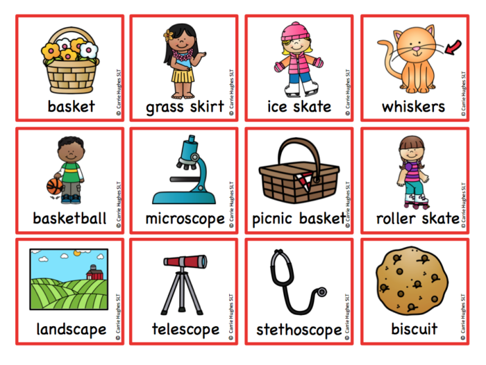 WORD MEDIAL 'sk'– PICTURE AND WORD CARDS - Carrie Hughes SLT
