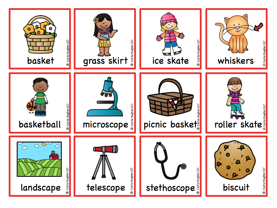 Word Medial Sk Picture And Word Cards Carrie Hughes