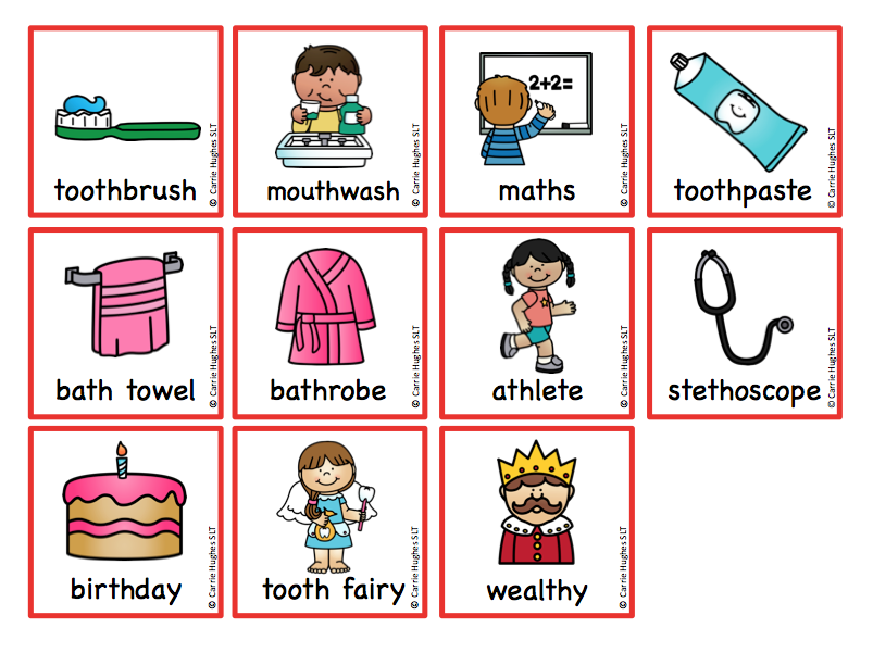 Word Medial 8 And D Th Picture And Word Cards Carrie Hughes