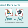 MINIMAL PAIRS /sw/ vs. /w/ - PICTURE AND WORD CARDS