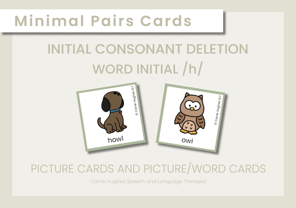 MINIMAL PAIRS - INITIAL CONSONANT DELETION - WORD INITIAL /h/