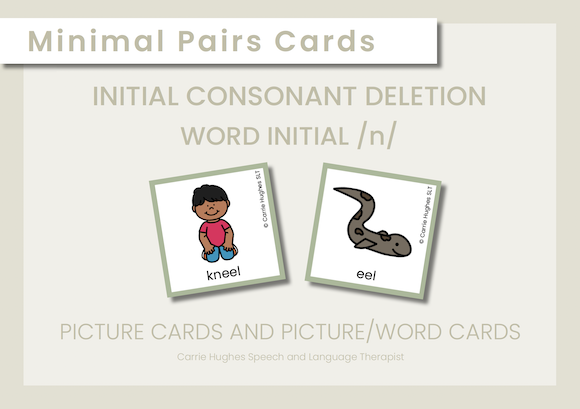 MINIMAL PAIRS - INITIAL CONSONANT DELETION - WORD INITIAL /n/
