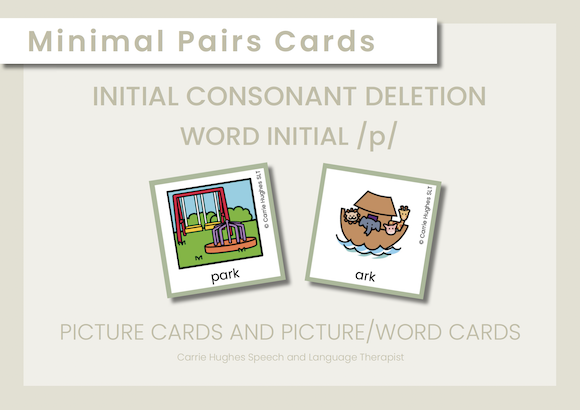 MINIMAL PAIRS - INITIAL CONSONANT DELETION - WORD INITIAL /p/