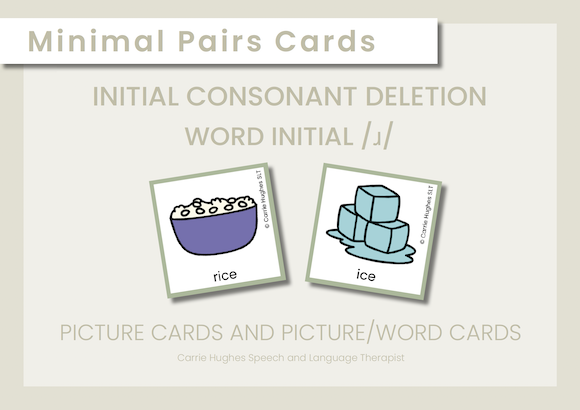 MINIMAL PAIRS - INITIAL CONSONANT DELETION - WORD INITIAL /ɹ/
