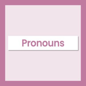 Pronouns resources for speech and language therapists