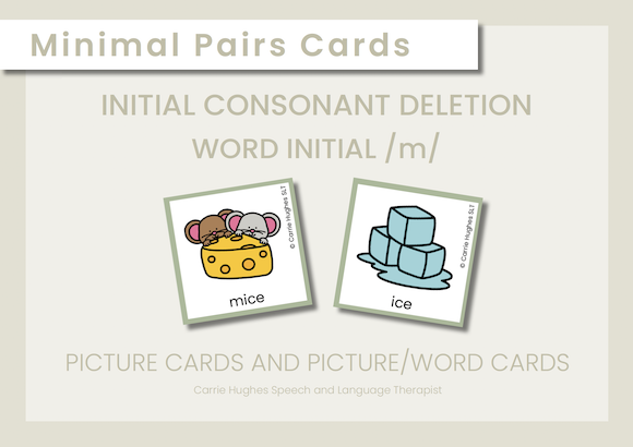 MINIMAL PAIRS - INITIAL CONSONANT DELETION - WORD INITIAL /m/